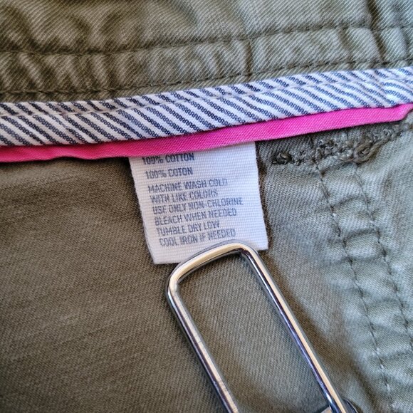 American Eagle Y2K Mini Cargo Skirt, Women’s Sz 2, 100% Cotton,  Olive Green EUC - Picture 6 of 8